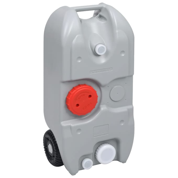 vidaXL - Watertank - op - wielen - 40 - L - grijs