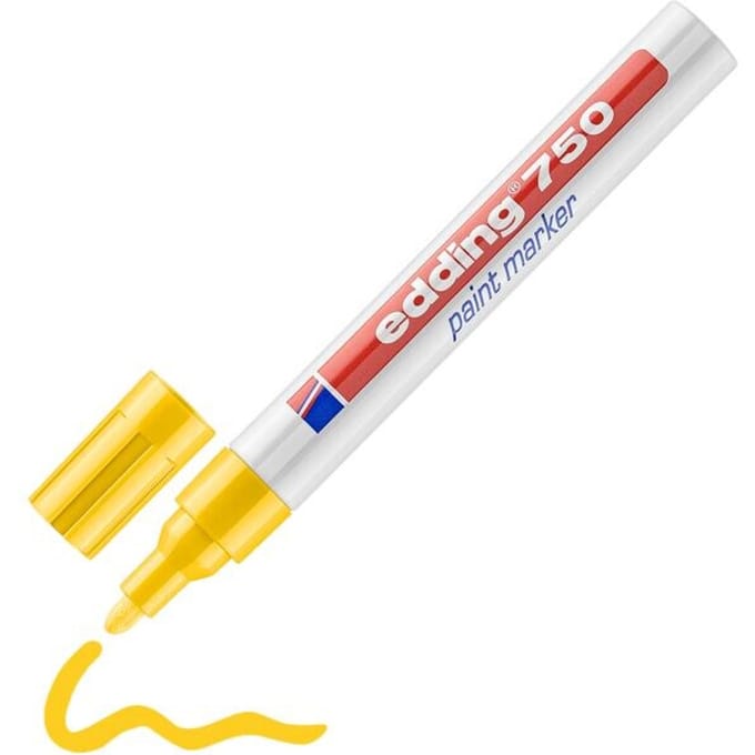 Paintmarker edding 750 op oliebasis 2-4mm geel