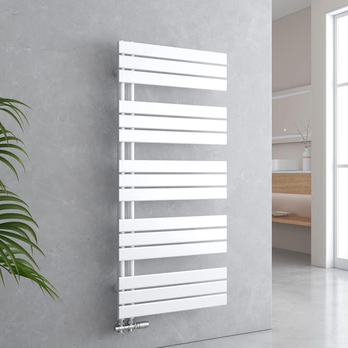Platte Badkamerradiator Wit 1320x600 mm - Handdoekverwarmer voor de Badkamer