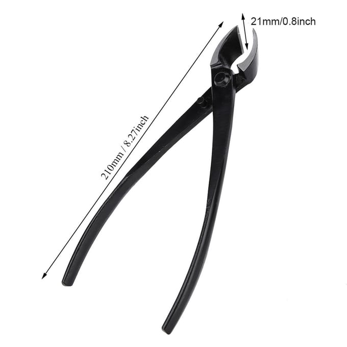 210mm Ronde Rand Stalen Tuinsnoeischaar Dikke Takken Knipper Schaar Bonsai Gereedschap black