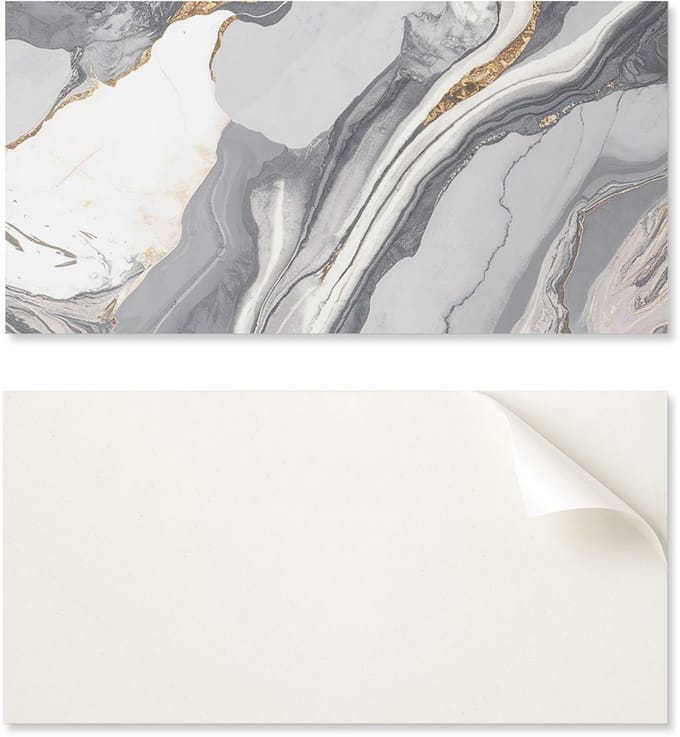 Decoratief zelfklevend vinylpaneel 100x50 cm Abstracte golven en nerven