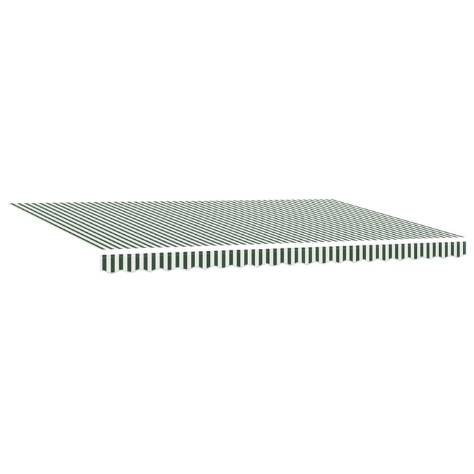 vidaXL - Uitschuifbare - luifel - Groen - en - Wit - 500 - × - 300 - cm