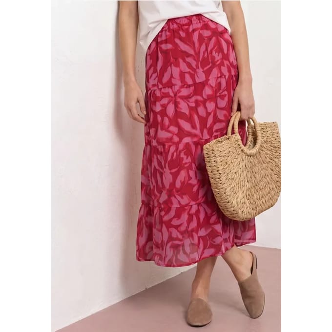 Chiffon maxirok met print