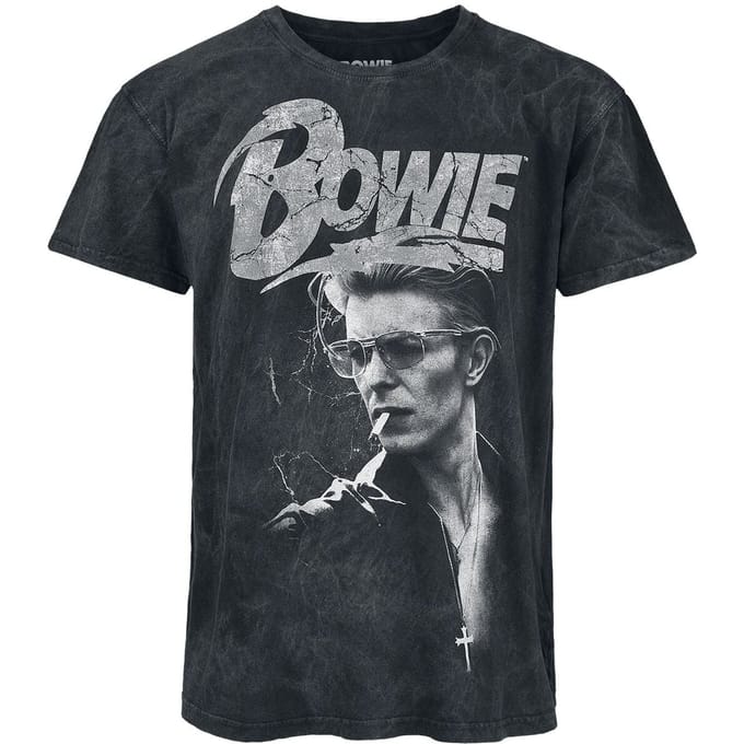 David Bowie Lightning Unisex T-shirt - zwart - M