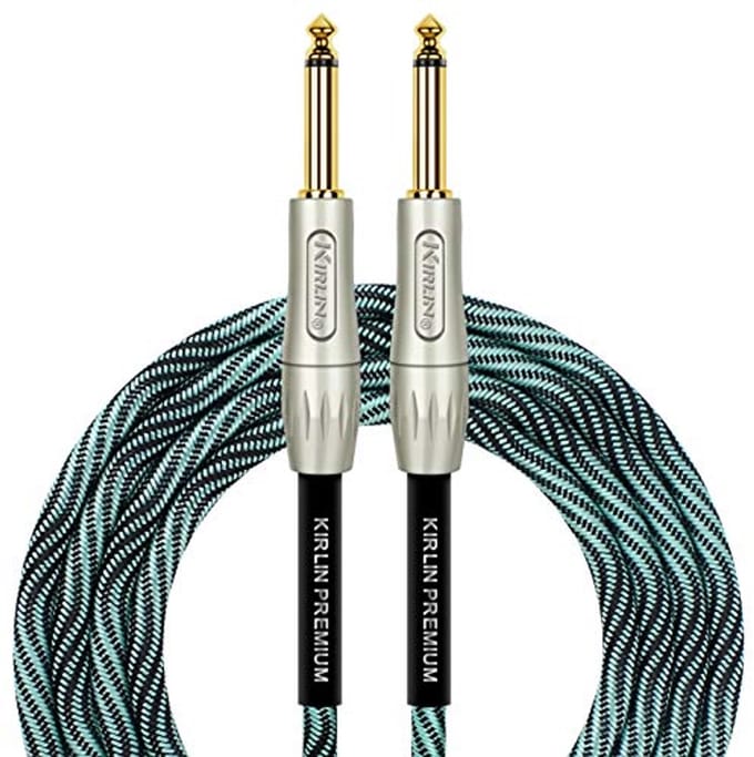 Premium Wave Instrumentkabel 20 Gauge - Blauw/Turquoise