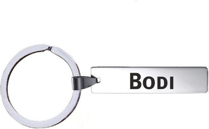 Sleutelhanger Met Naam - Bodi - RVS