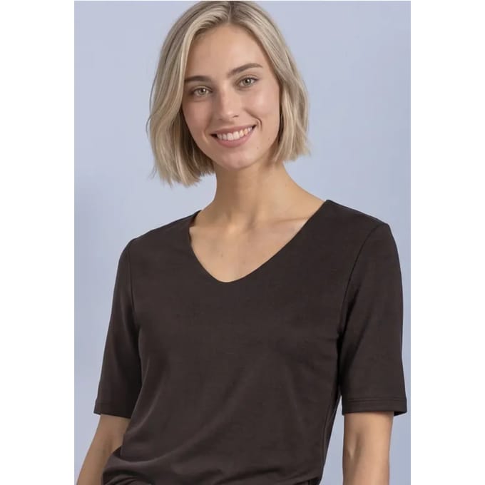 Basic Shirt met ondoorzichtige voorkant