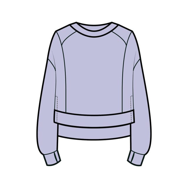 Sweaty Betty After Class Crop Sweatshirt PAARS - Maat L