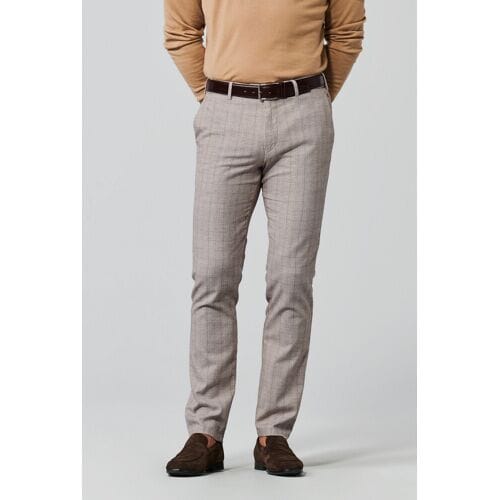 Meyer Broek Bonn Exclusive Organic Cotton Stretch Multi Check Beige / male