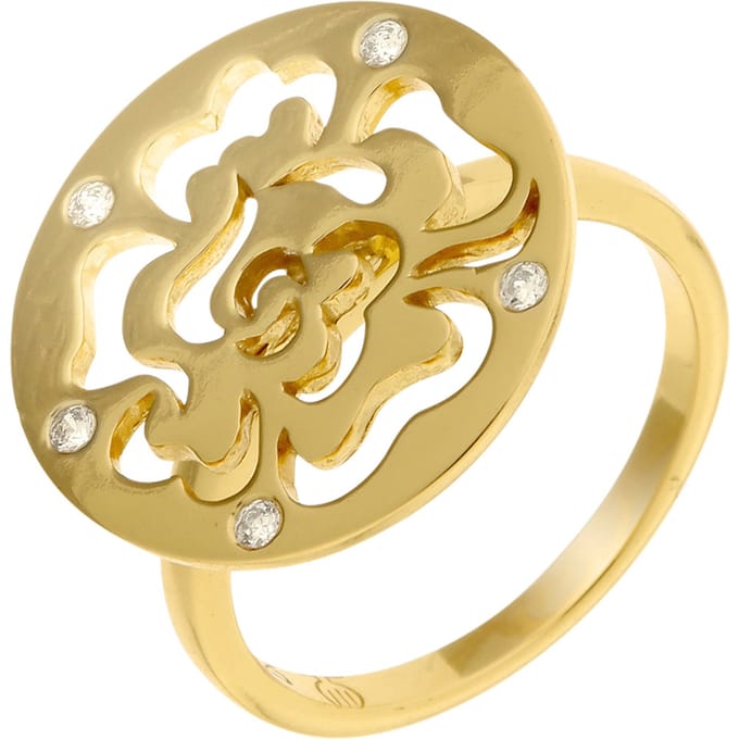 Orphelia Dames 925 Sterling Zilveren Ring - Goud ZR-7079/2