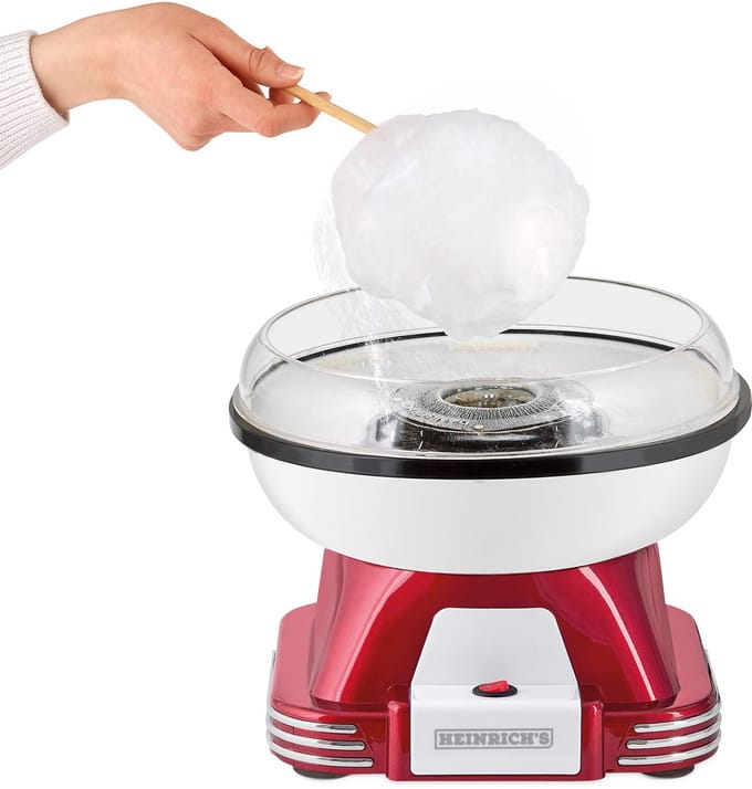 Heinrich's HZW 8322 - Suikerspinmachine -Retro Style - Rood