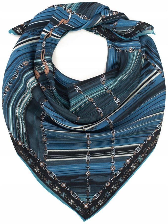 Unieke Dames Sjaal - Navy Blauw, 100% Viscose