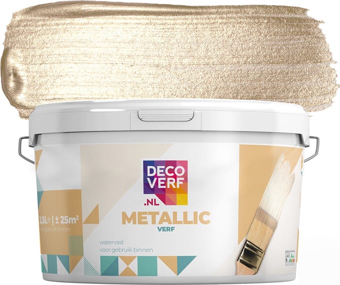Decoverf metallic verf champagne, 2.5L