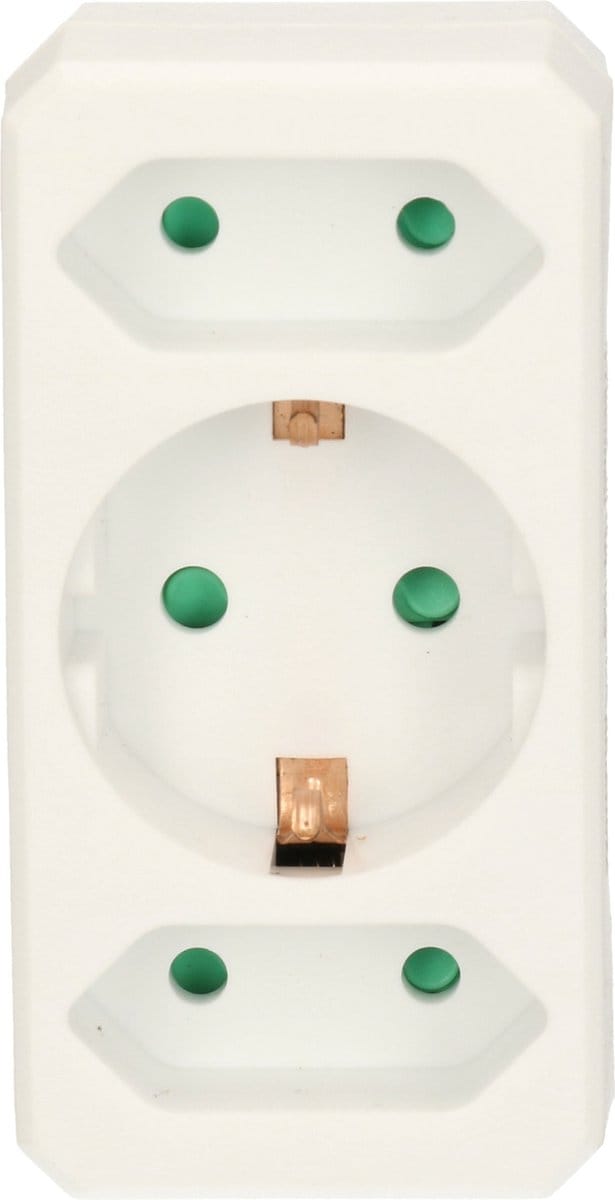 Humbert Stopcontact splitter - triple - wit - voor 3 stekkers - verdeelstekkers