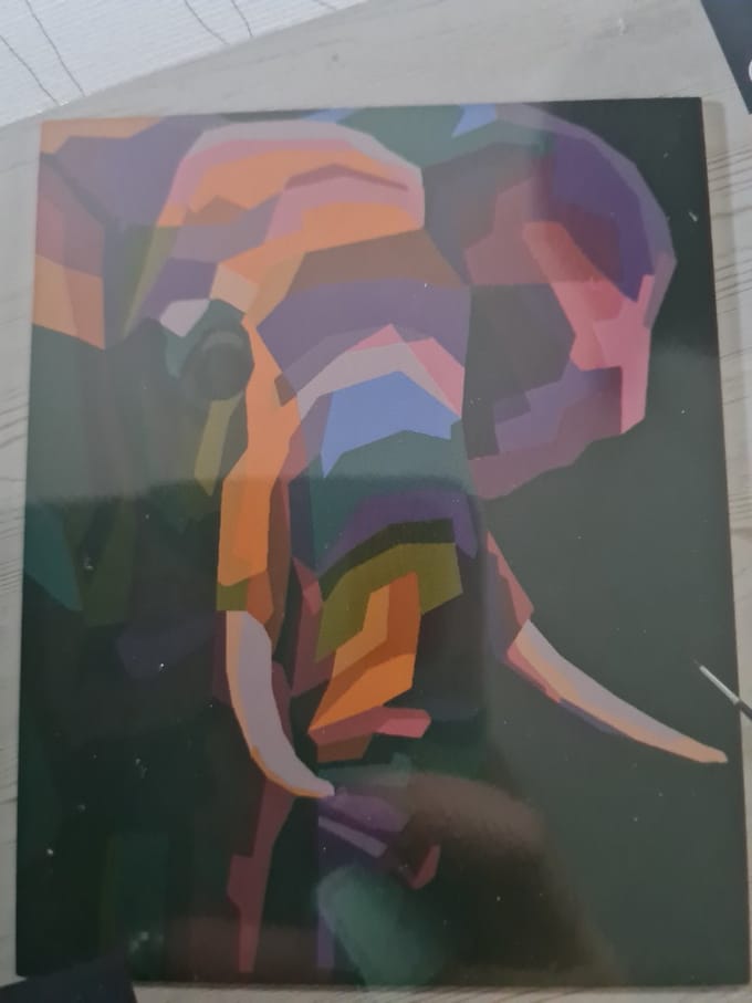 Crelando schilderen op nummer Olifant 40x50cm