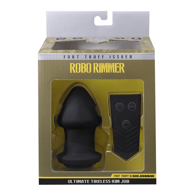 Doc Johnson Robo Rimmer X - Vibrerende Plug anaalplug - Zwart - 9.7 cm