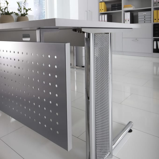 NANO 2E S | Bureau - 200 x 100 Eiken/Zilver