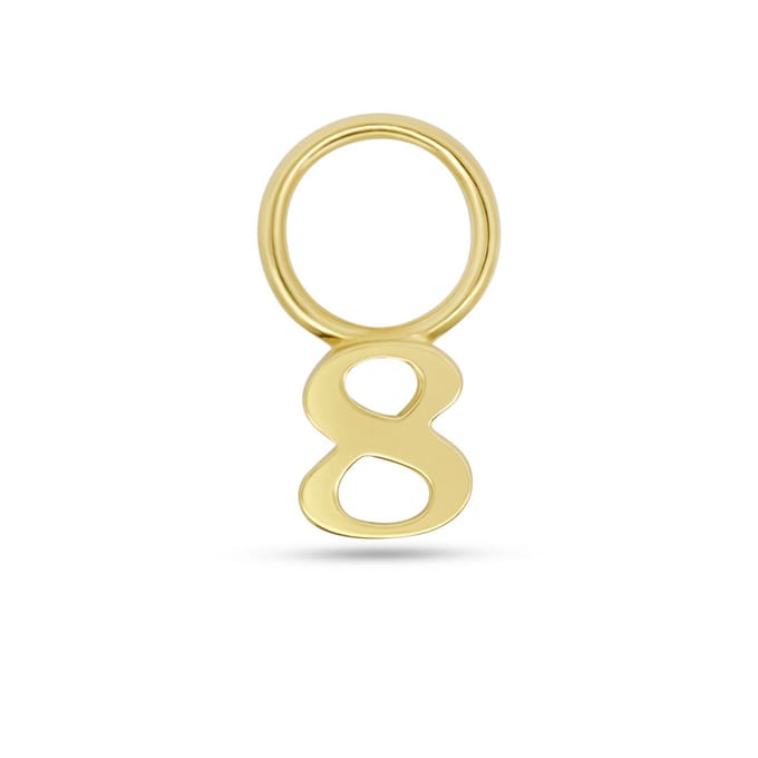 New Bling - 9NBG-O157-8 - 14K geelgoud – Bedel – Nummer 8