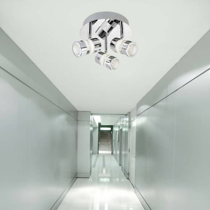 Searchlight LED plafondlamp Bubbles, IP44, 3-lamps