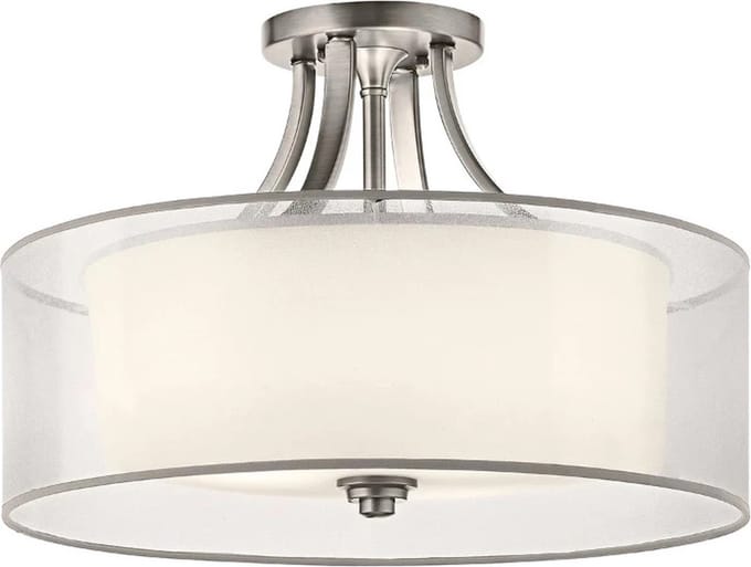 Kichler LED Plafondlamp Lacey | 4X E27 Max 60W | Dimbaar | Antique Pewter