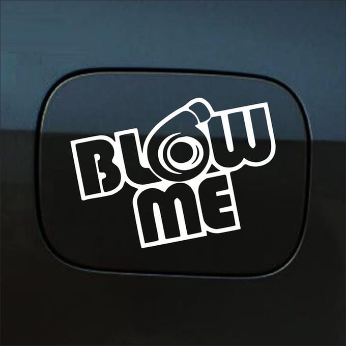 Bumpersticker - Blow Me - 10,1 X 14,8 - Wit