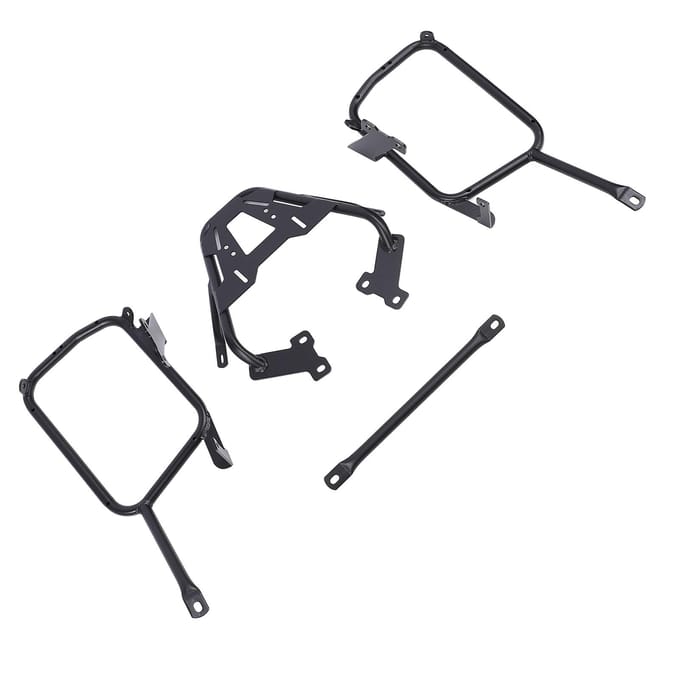 Motorfiets Zijbagagedrager Koolstofstaal Stabiele Structuur Opbergtas Frame Beugel Houder voor black