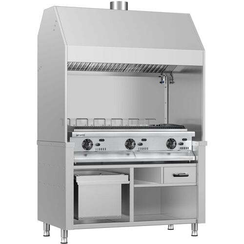 GGM Gastro Gasgrill BERLIN - 1360mm - Edelstahl Zilver