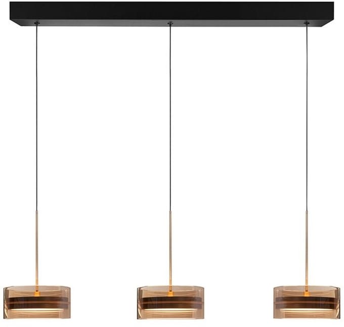 Highlight - Hanglamp Enzo 3 lichts L 95 cm zwart
