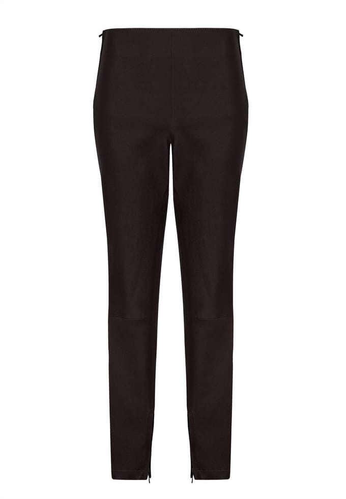 Felix Hardy Leren Strech Slim Fit Broek Dames Bruin - S