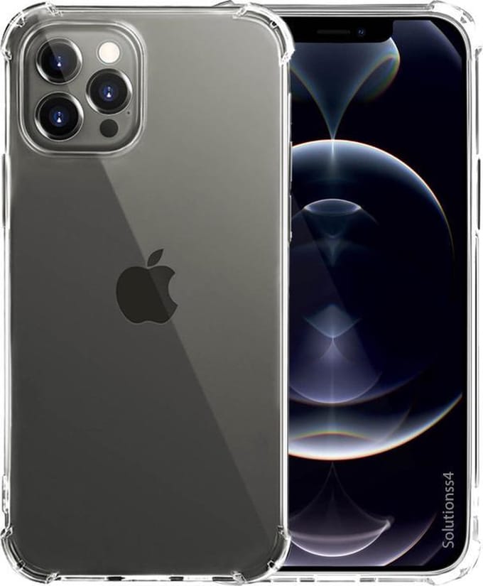 Hoesje geschikt voor Apple iPhone 12 Pro Max hoes siliconen - backcover - optimale bescherming - Transparant