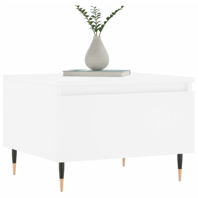 vidaXL - Salontafels - 2 - st - 50x46x35 - cm - bewerkt - hout - wit