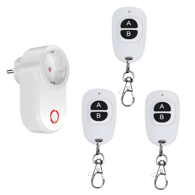 Prise Intelligente Sans Fil 433Mhz Télécommande Socket EU FR Étanche Télécommande 15A 110V 220V Prise RF pour Appareils Ménagers Lampe ON OFF vert de mer