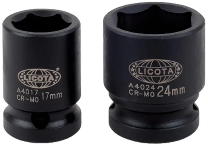 Slagmoersleutel dop 8mm, 1/2 inch Cr-Mo - Industriële kwaliteit