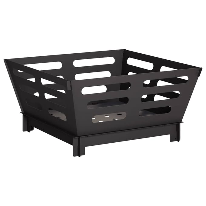 vidaXL - Vuurkorf - Zwart - 40 - x - 40 - x - 20 - cm - Staal