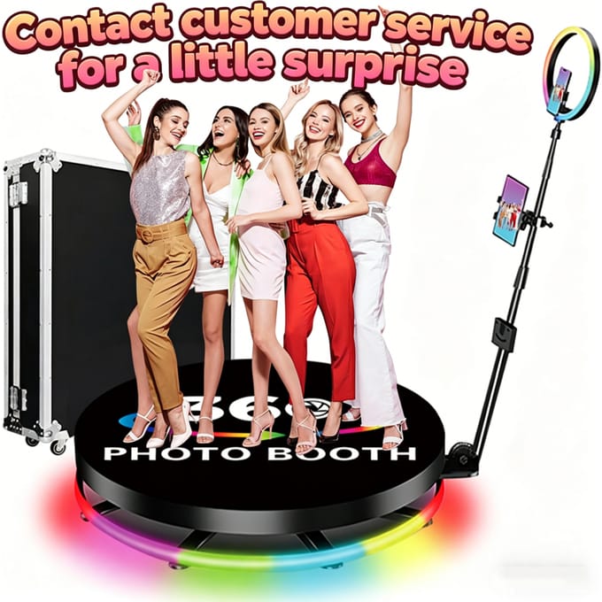 360 graden camera draagbare high-quality selfiebooth met groene scherm achtergrond; 360 mini draagbare fotobooth
