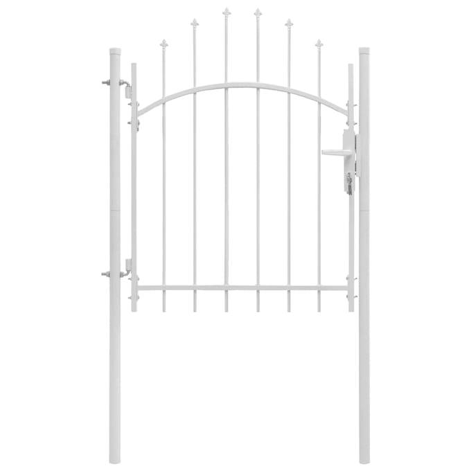 vidaXL - Tuinpoort - Woerden - staal - 1x1,25 - m - wit