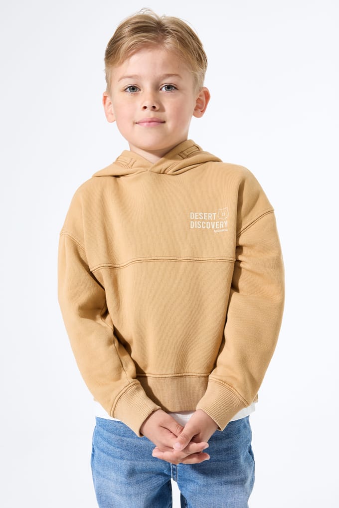 GARCIA Jongens Print Sweater Bruin Lange mouw