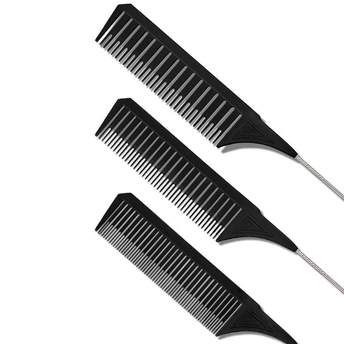 Haarkam Haarkleurkam Haarstylingkam voor Kapsalon Kapperszaak Thuis black