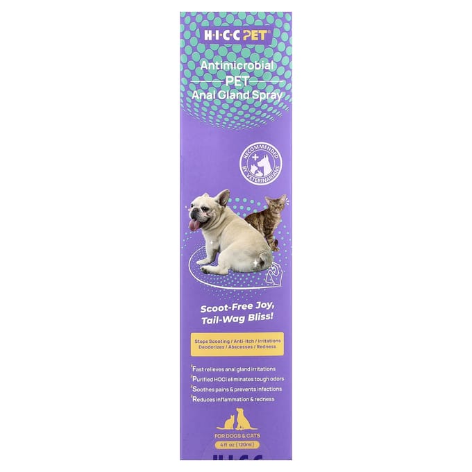HICC Pet, Soin Antibactérien pour Chat, pour Chiens et Chats, 120ml (4 fl oz) purple