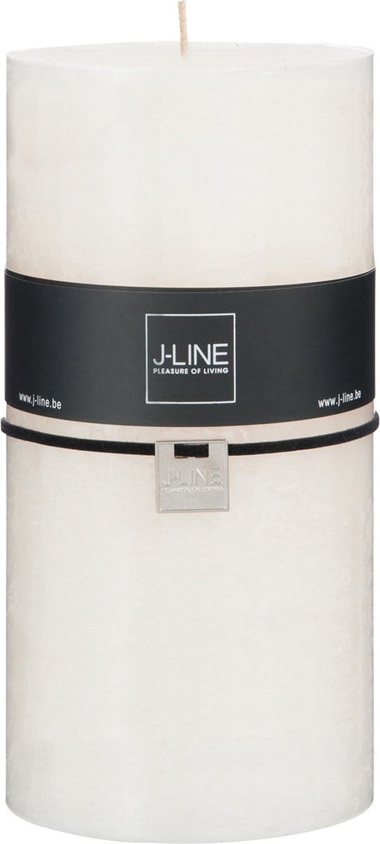 J-Line cilinderkaars - vanille - wit - XXL - 150U - 6 stuks
