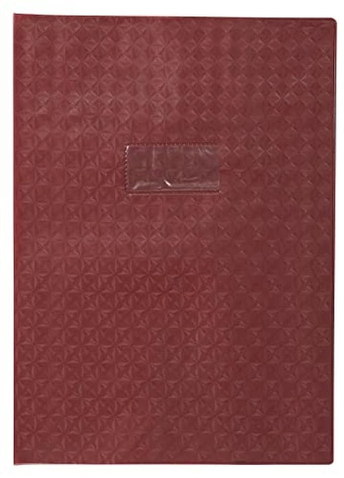 Oefenboek beschermer cover A4 - diamanteffect en labelhouder - bruine kleur