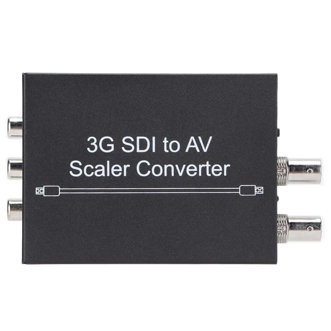 Convertisseur 3G SDI vers o et Scaler Vidéo Convertisseur Adaptateur 3GHd SD_SDI vers RL RCA pour Ordinateur EU Plug