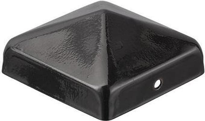 Paalornament piramide - paalkap - 70 x 70 mm - zwart