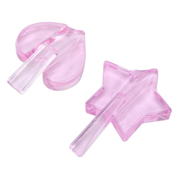 Nagelreliëfmal Ster Hartvorm Nail Art Metalen Frame Buigmallen Manicure Tool pink