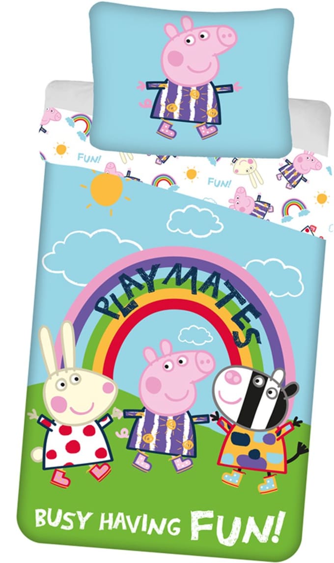 Peppa Pig Dekbedovertrek Busy Glow in the Dark 140 x 200 cm