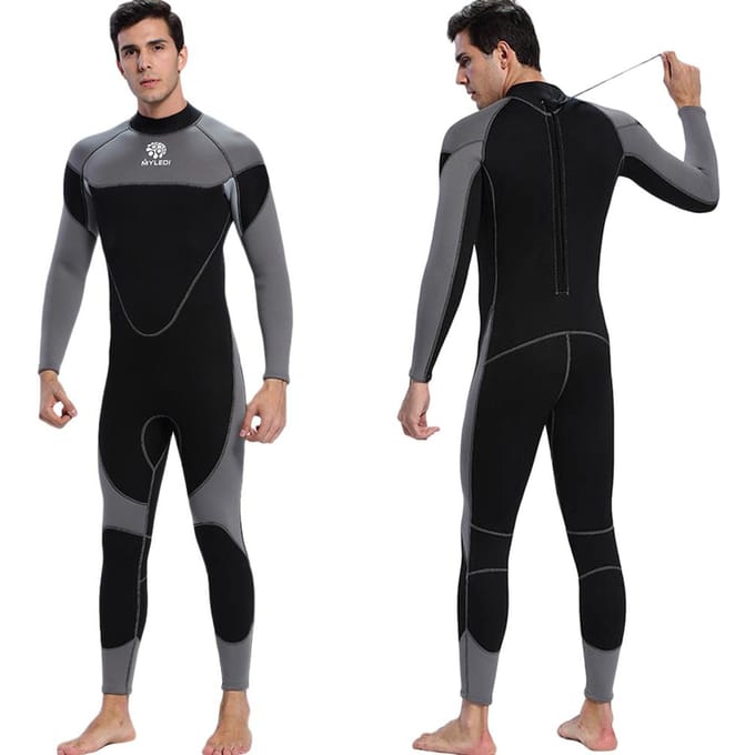 Heren 3mm Neopreen Wetsuit Surfen Zwemmen Duikpak Wetsuit XXL black