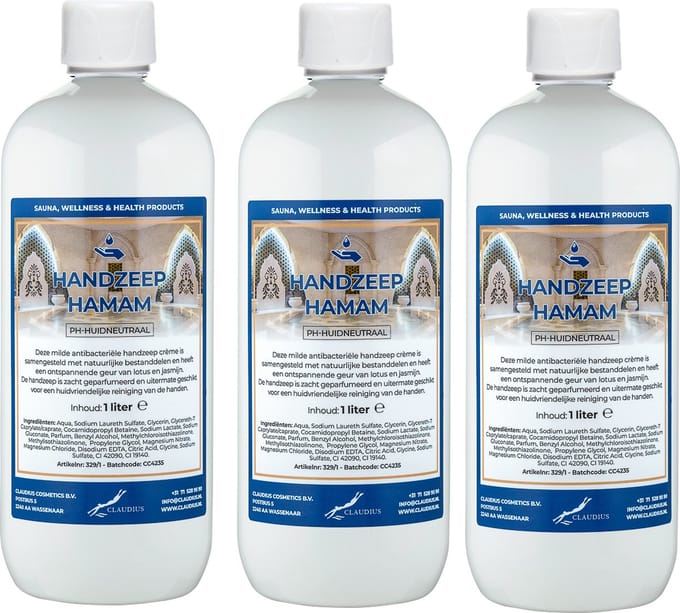 Handzeep Hamam 1 liter - set van 3 stuks