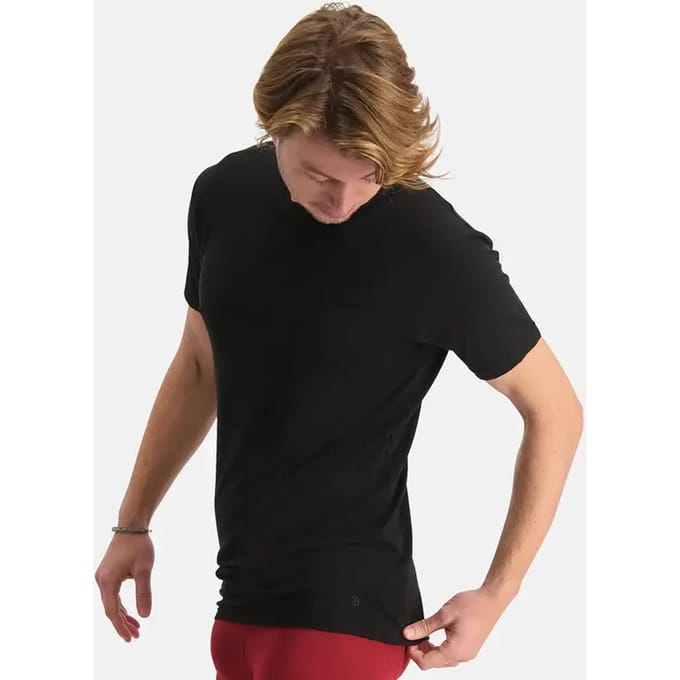 Comfortabel & Zijdezacht Bamboo Basics T-Shirts Ray ronde hals (2-pack) - Zwart - L