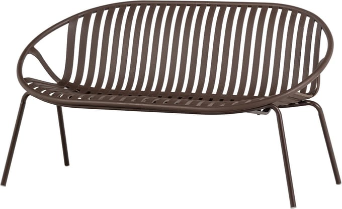 WOOOD Bruce Bank 2-Zits - Polypropeen/Metaal - Paars/Bruin - 74x131x74