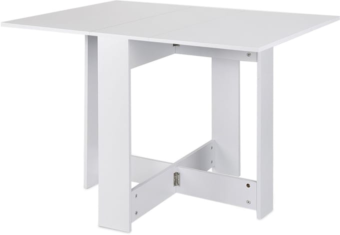 PIPIPOXER-Inklapbare Tafel| Eettafel Uitschuifbaar| Opvouwbaar| 102.5*76*73cm-Wit
